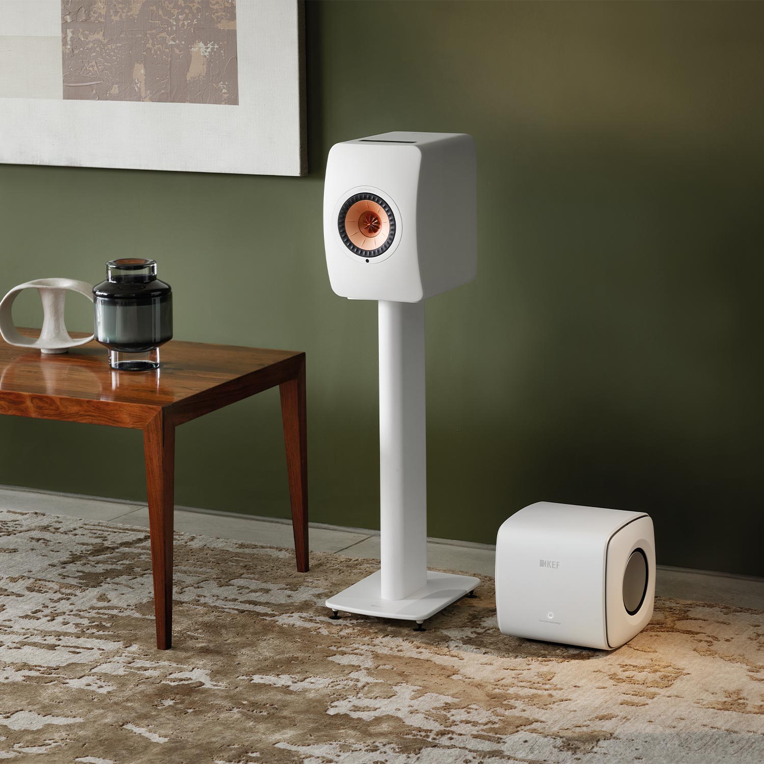 KEF KC62 -kompakti subwoofer (valkoinen), esittelylaite / Tampere - Image 2