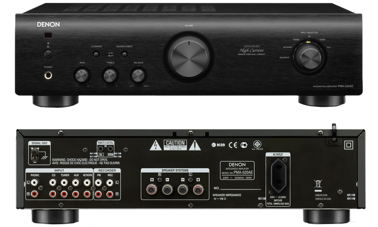 Denon PMA-520AE musta stereovahvistin – uusi paketissa - Image 2